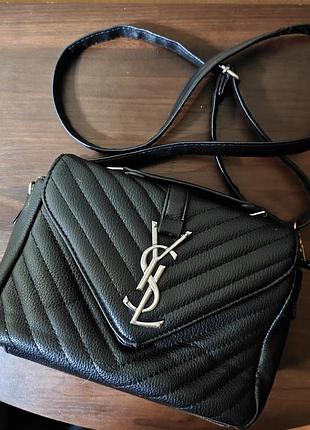 Шкіряна сумка yves saint laurent ysl college