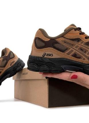 Кроссовки asics gel-nyc brown black арт 15518