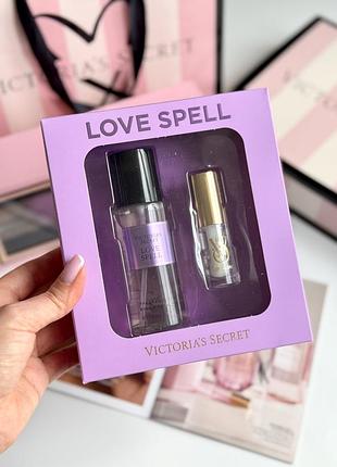 Набір спрей та олійка для губ love spell victoria’s secret