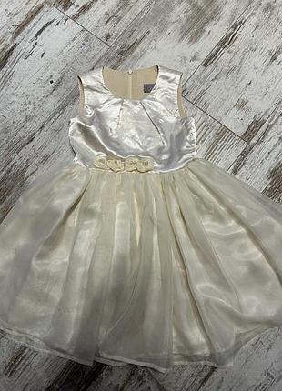 Дитяче пляття ,на дівчкинку 4-5 років, kids couture, бежевий колір, хлопок 100%