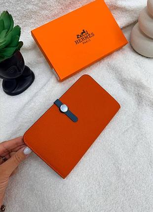 Кошелек женский кожа кожаный оранжевый 🧡/ гаманець жіночий шкіра шкіряний помаранчевий