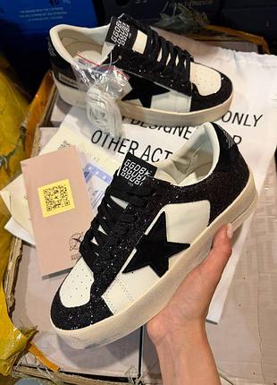 Golden goose ggdb stardan black white