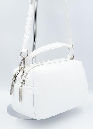 Сумка жіноча шкіряна polina &amp; eiterou r8617 white