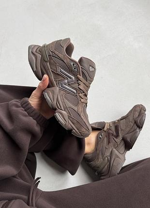 Кросівки new balance 9060 chocolate brown чоловічі / жіночі
