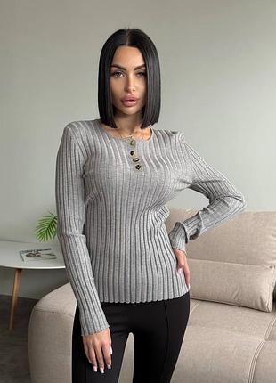 Сіра кофтинка лонгслів schiaparelli