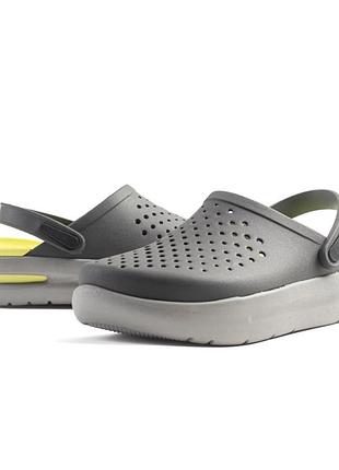 Crocs cабо inmotion clog 41-42 р 25.8-26.7 см сірі салатові 209964-m8/w10 grey/light green