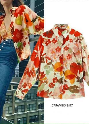 Напівпрозора блуза сорочка у ретро стилі від zara