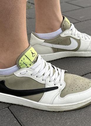 Jordan 1 retro low golf travis scott neutral olive