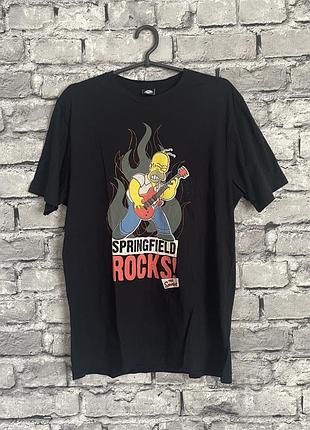 Футболка the simpsons merch print homer bart matt groening мерч принт майка симпсоны y2k vintage retro винтажная ретро south park fox film rocks mult