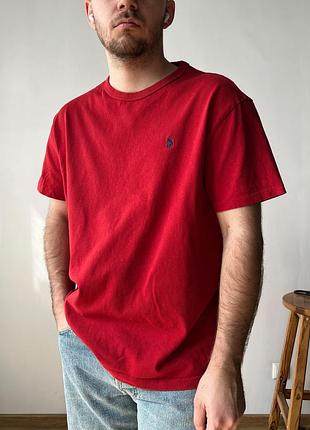 Щільна бавовняна футболка polo ralph lauren