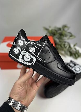 Кросівки nike air force x cdg x supreme чорні