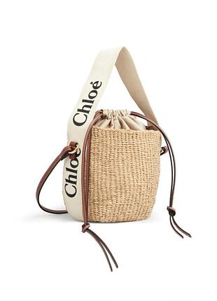 Chloe woody basket in natural fibers сумка плетена