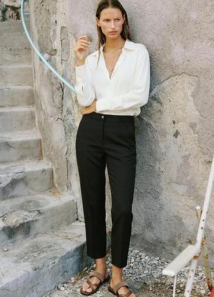 Брюки жіночі чорні вкорочені zara new