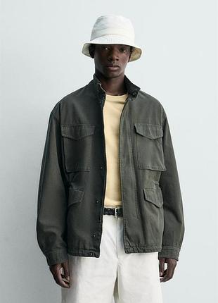 Куртка мужская с выстиранным эффектом зара zara m