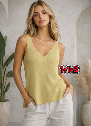 🎁1+1=3** салатовый вязаный женский свитер marks&amp;spencer, размер 50 - 52