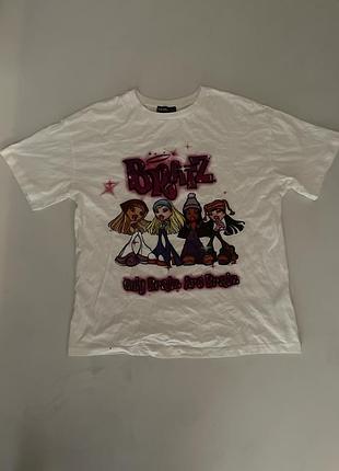 Футболка біла жіноча оверсайз bratz defacto xs