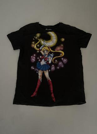 Жіноча футболка sailor moon сірого кольору розмір s cropp