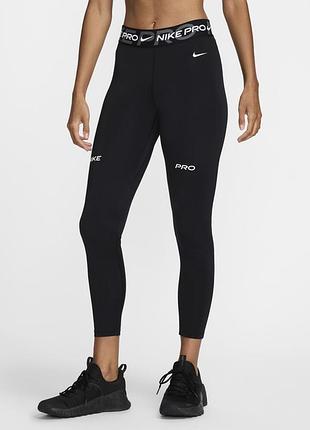 Женские лосины nike pro mid-rise graphic leggings dri-fit