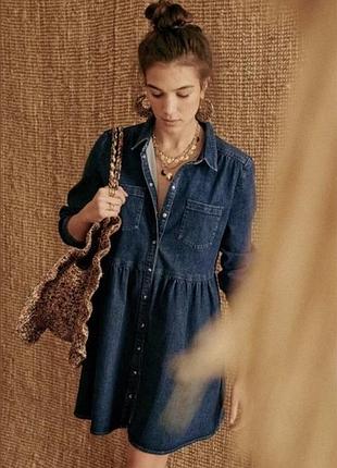 Джинсова міні сукня sezane leana