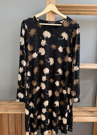 Жіноче сукня плаття marks&spencer collection віскоза чорне принт туніка