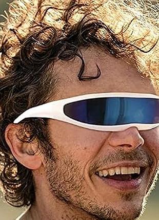 Футуристичні окуляри циклоп білі кіберпанк рейв y2k унісекс x-men / cyclops