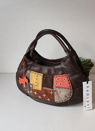 Сумка хобо натуральная кожа radley. винтаж.