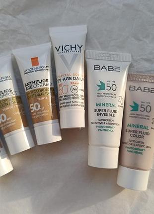 Солнцезащитный крем для лица с тонирующим эффектом la roche-posay anthelios vichy capital soleil babe mineral