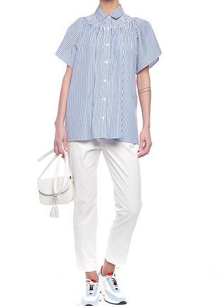 Брюки weekend max mara t faraone из белого хлопка