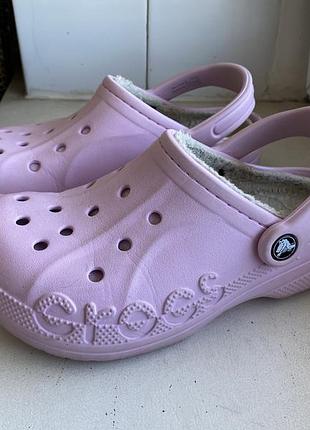 Утеплені крокси сабо crocs 37р. оригінал