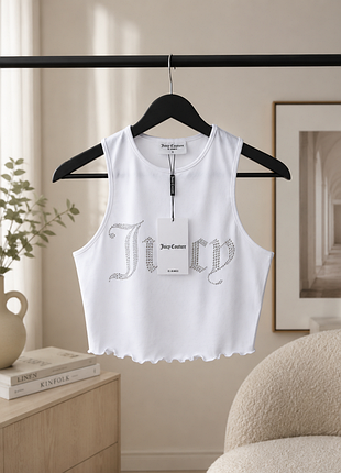 💎 новый кроп-топ juicy couture со стразами (с биркой) р. s