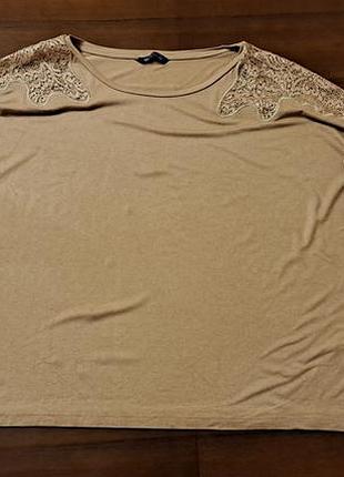 женский лонгслив / кофта marks &amp; spencer с кружевом на плечах (балта / 3xl)