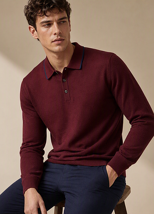 Чоловічий джемпер поло marks & spencer оригінал бавовна розмір xl