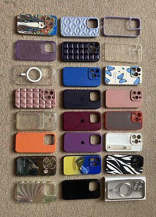 Чехол для iphone 14pro, айфон 14про, селаконовый, кожаный