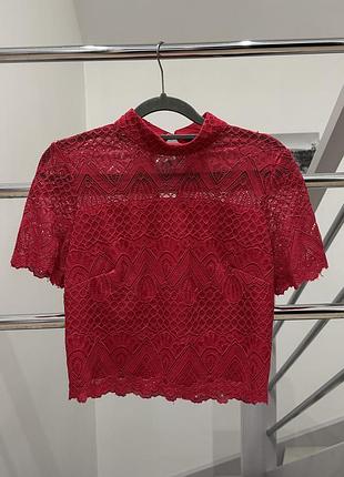 Червона менеживна блуза guess