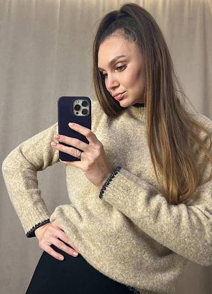 Свитер вязаный меланж