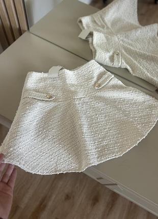 Спідниця міні твідова, h&m, нова! 34/хс