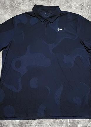 Чоловіча спортивна футболка-поло nike dri-fit adv tour camo