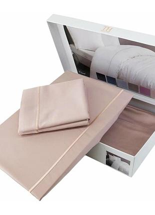Постільна білизна tivolyo home casual kahve Делюкс сатин сімейний