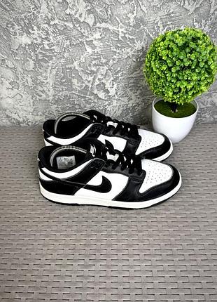 Nike dunk low кроссовки 40 размер кожаные баскетбольные черно-белые