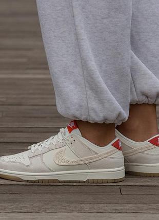 Кросівки nike sb dunk low white red