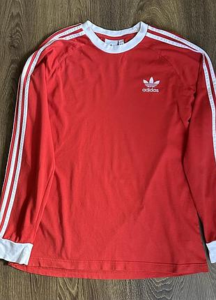Спортивна кофта світшот adidas червона розмір l чоловічий реглан