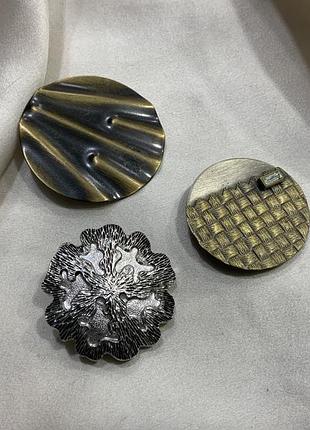 🧣✨ набор из 3-х винтажных зажимов (пряжок-клипс) для платки и шарфа / vintage accessories 🧷🌾