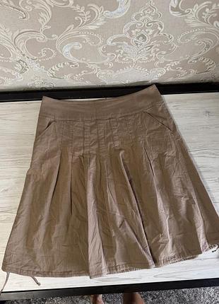 Вінтажна бавовняна коричнева  спідниця betty barclay (з лінійки betty barclay collection)