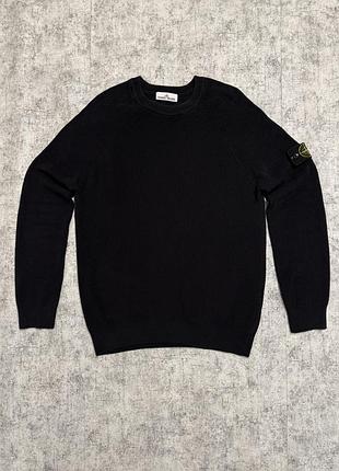 Свитшот, свитер, кофта stone island navy blue crewneck knit