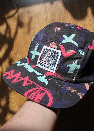 Пятипанельная кепка унисекс хлопковая quiksilver 5 panel camper cap