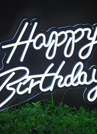 Світлодіодна неонова вивіска "happy birthday" (40х30 см)