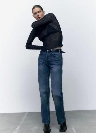 🖤лонгслів напівпрозорий жіночий zara🖤