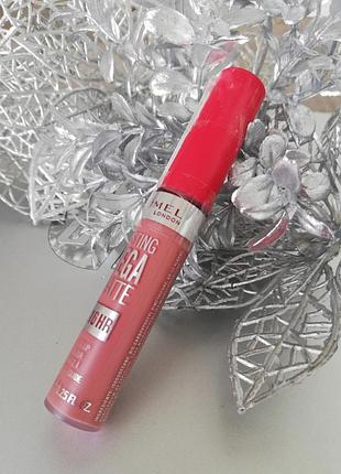 Губная матовая помада rimmel тон 110 blush, стойкая матовая жидкая помада
