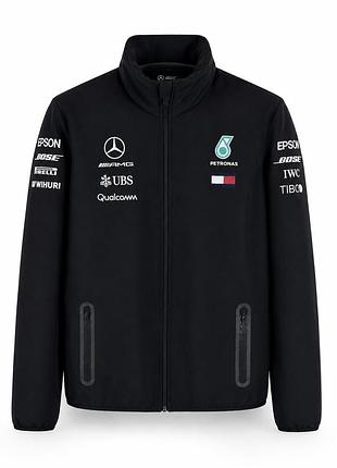Мужская софтшелл куртка ветровка tommy hilfiger x mercedes amg petronas f1