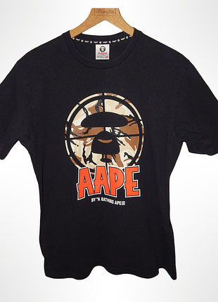 Футболка t-shirt   aape by a bathing ape с графическим принтом. size m/46-48 (нюанс)